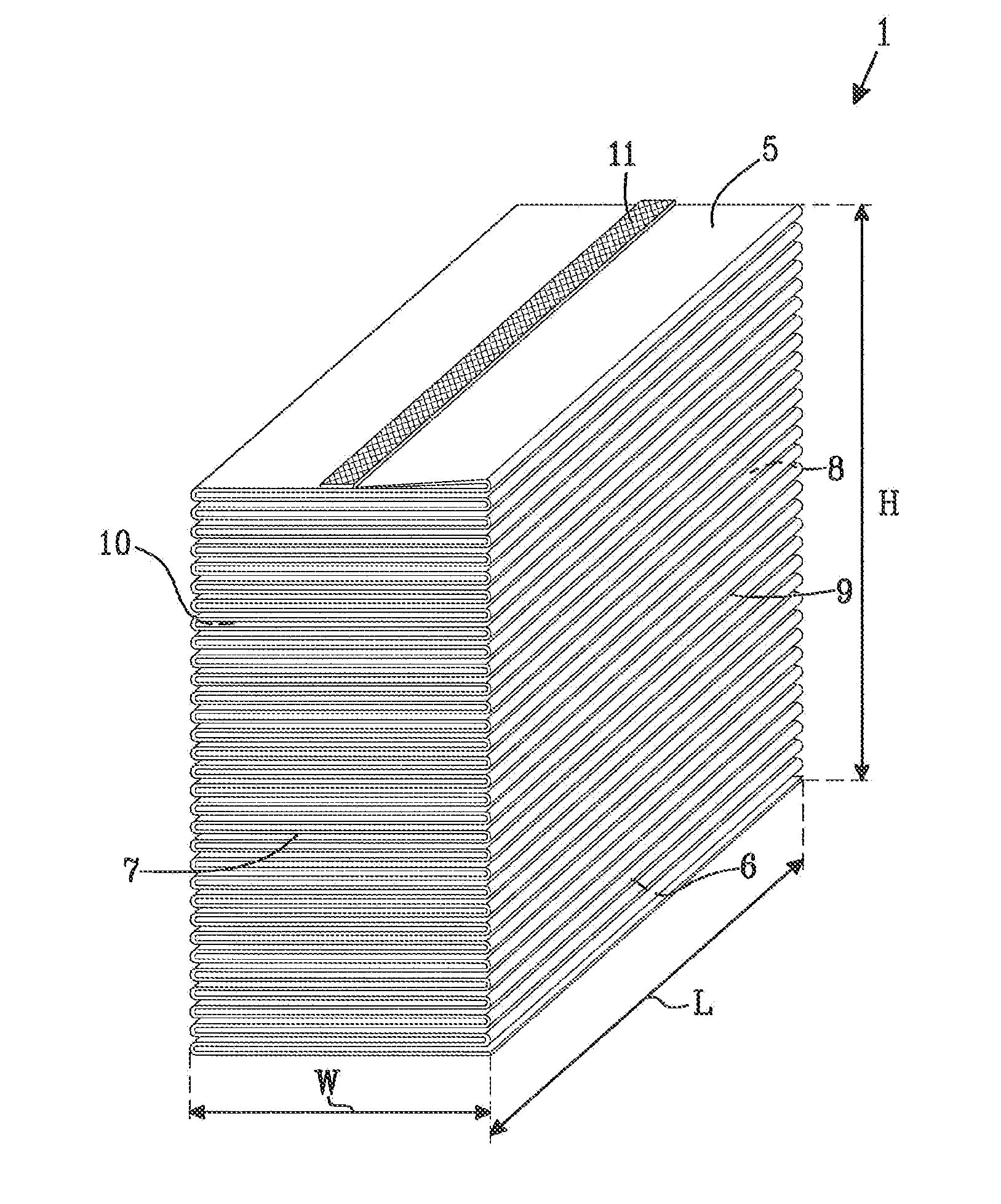Package comprising a stack of z-folded web material