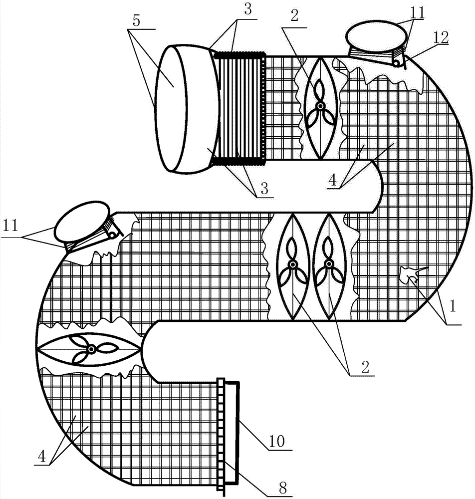 Multiple-integration air tunnel power generation system of all-weather wind-light energy and air power energy