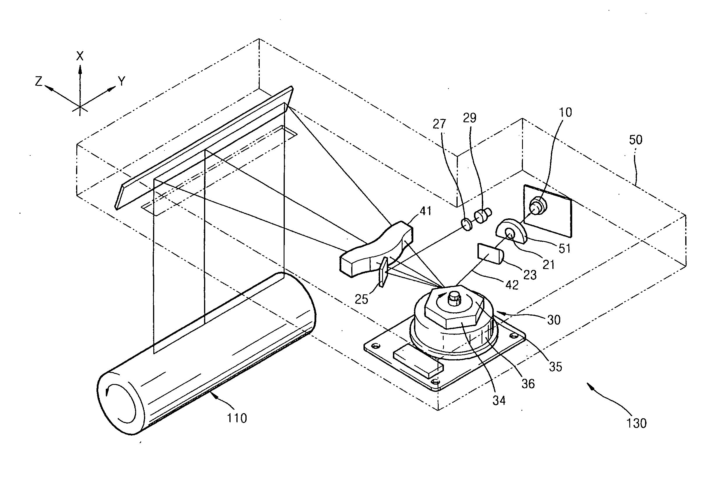 Optical scanning unit and electro-photographic image forming apparatus including the same