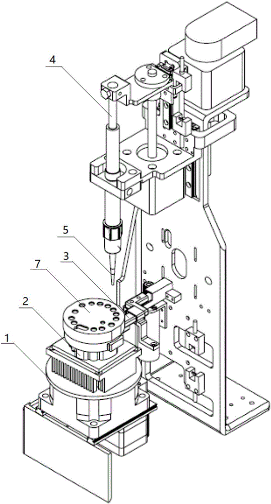 Automatic treatment device for pre-treatment of nucleic acid detection