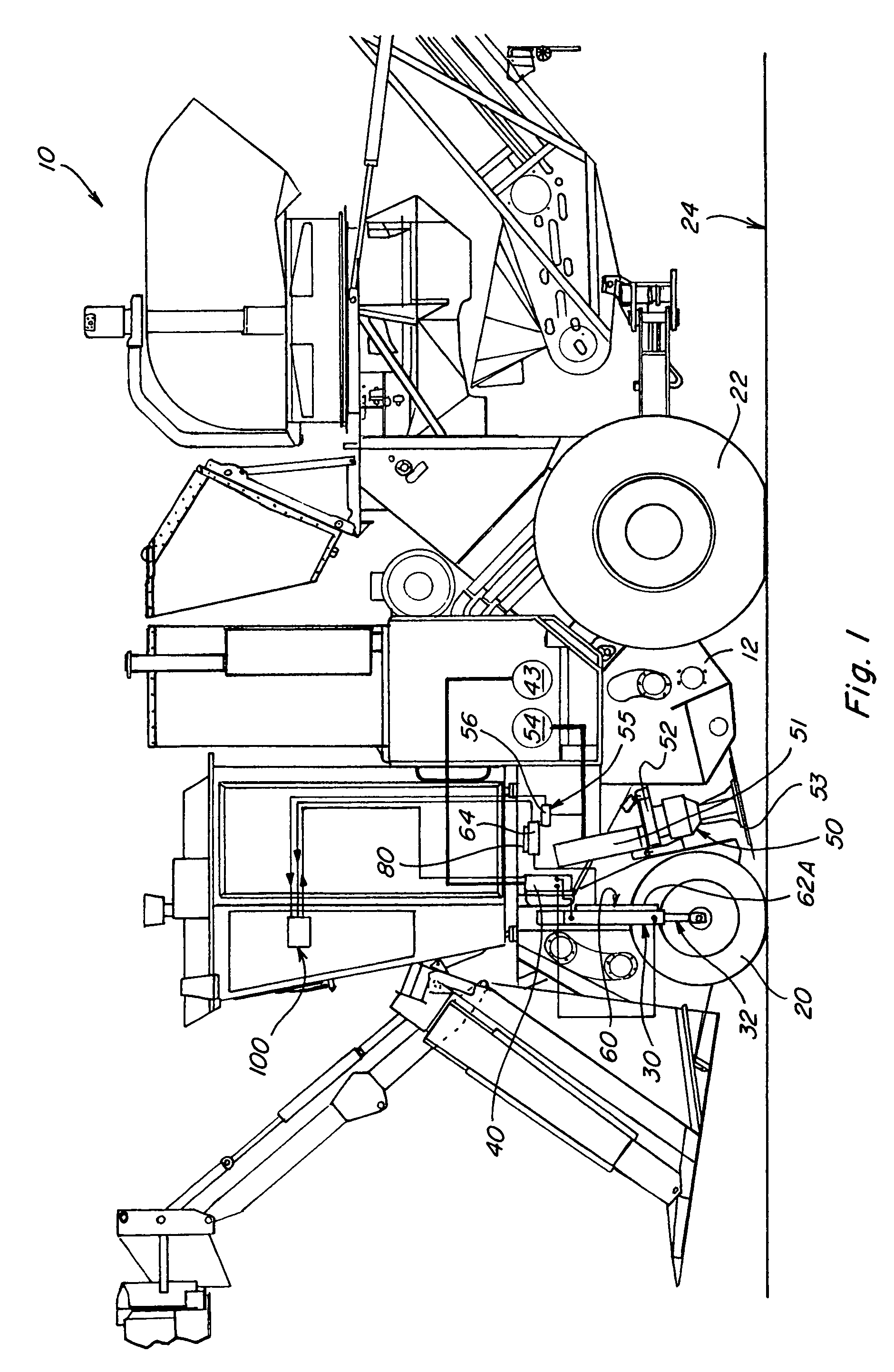System and method for controlling the base cutter height of a sugar cane harvester