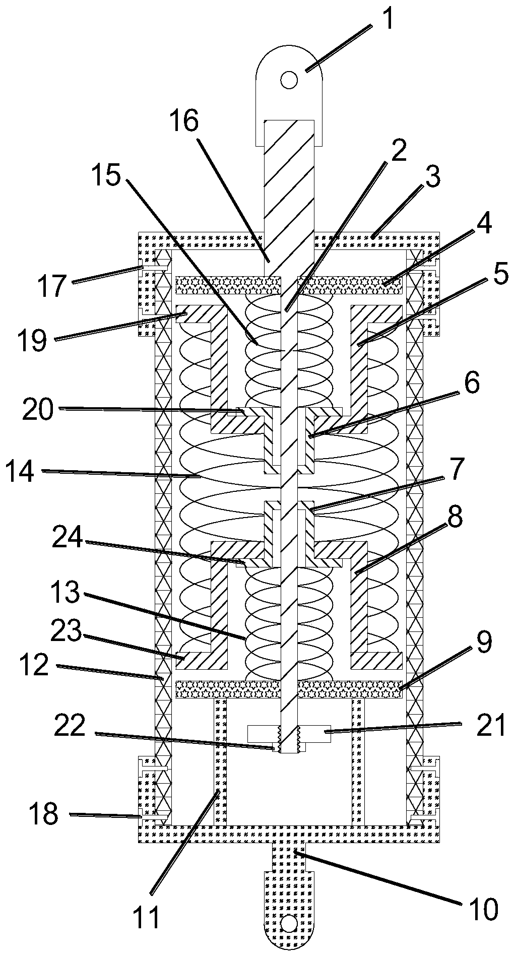 Self-resetting device with capacity of multi-stage rigidity self-adjustment