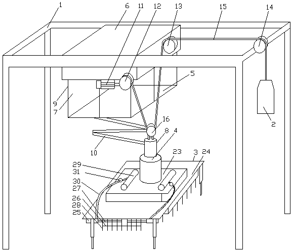 A sintered brick stacking machine