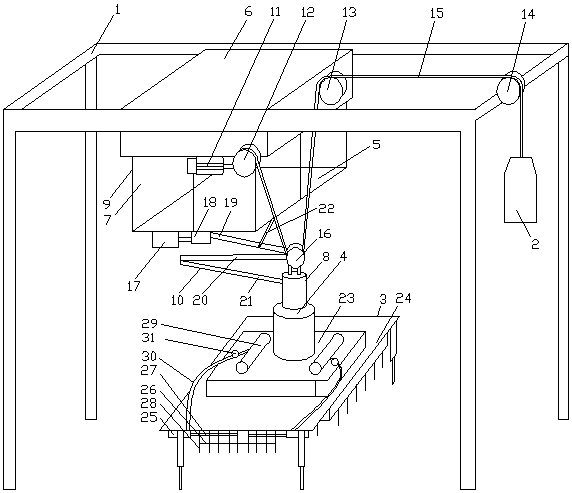 A sintered brick stacking machine