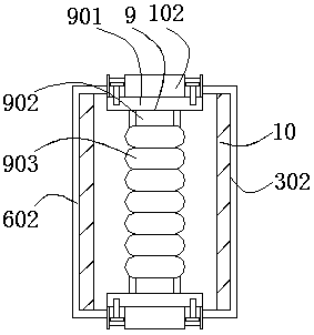 A spraying device for anti-splash of liquid used in spring processing