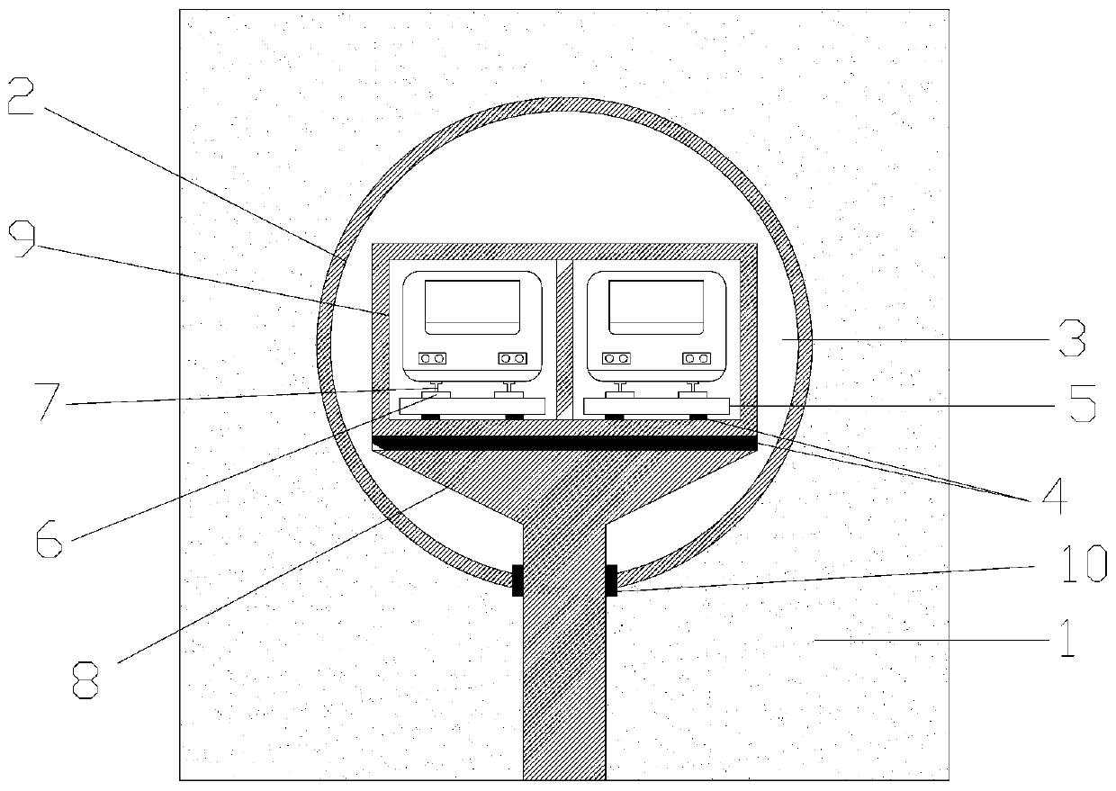 Subway tunnel vibration and noise reduction structure and construction method