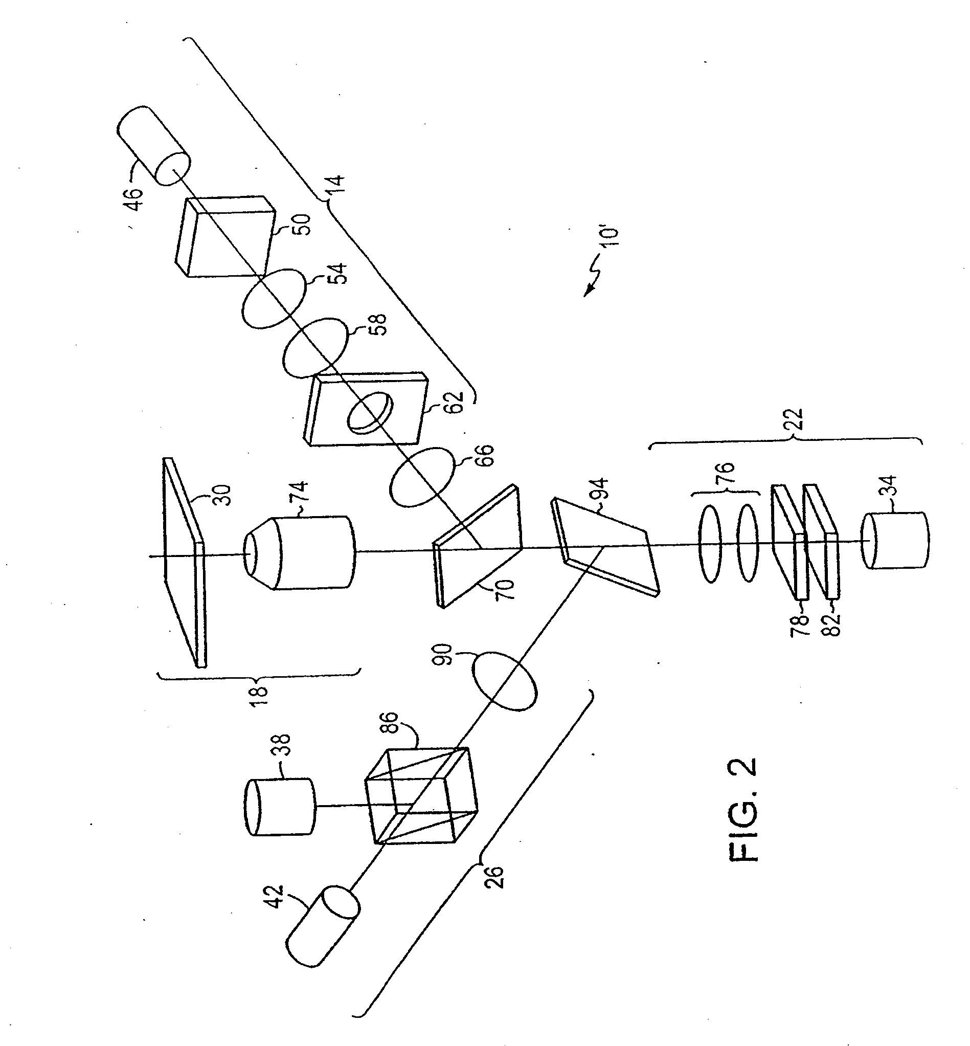 Optical train and method for tirf single molecule detection and analysis