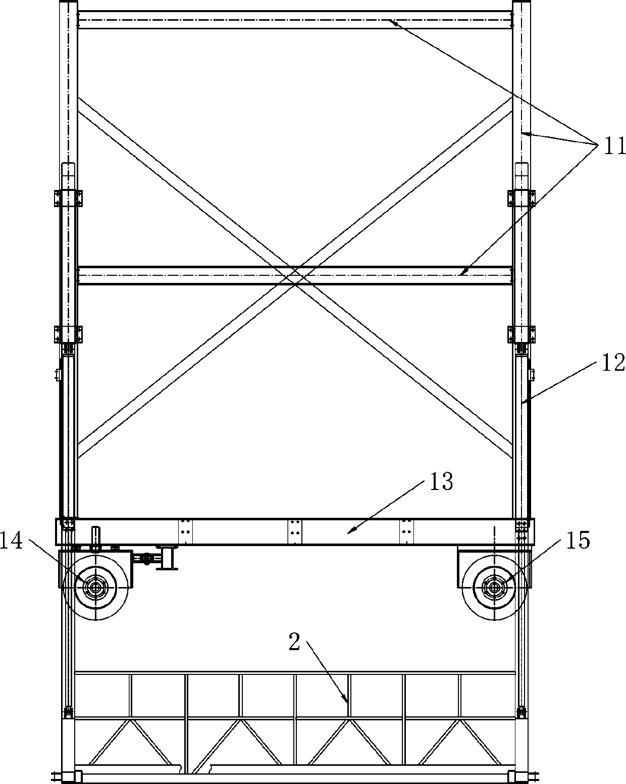 Multifunctional anti-collision wall construction trolley and anti-collision wall construction method thereof