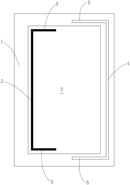 A driving arrangement structure of electrochromic glass