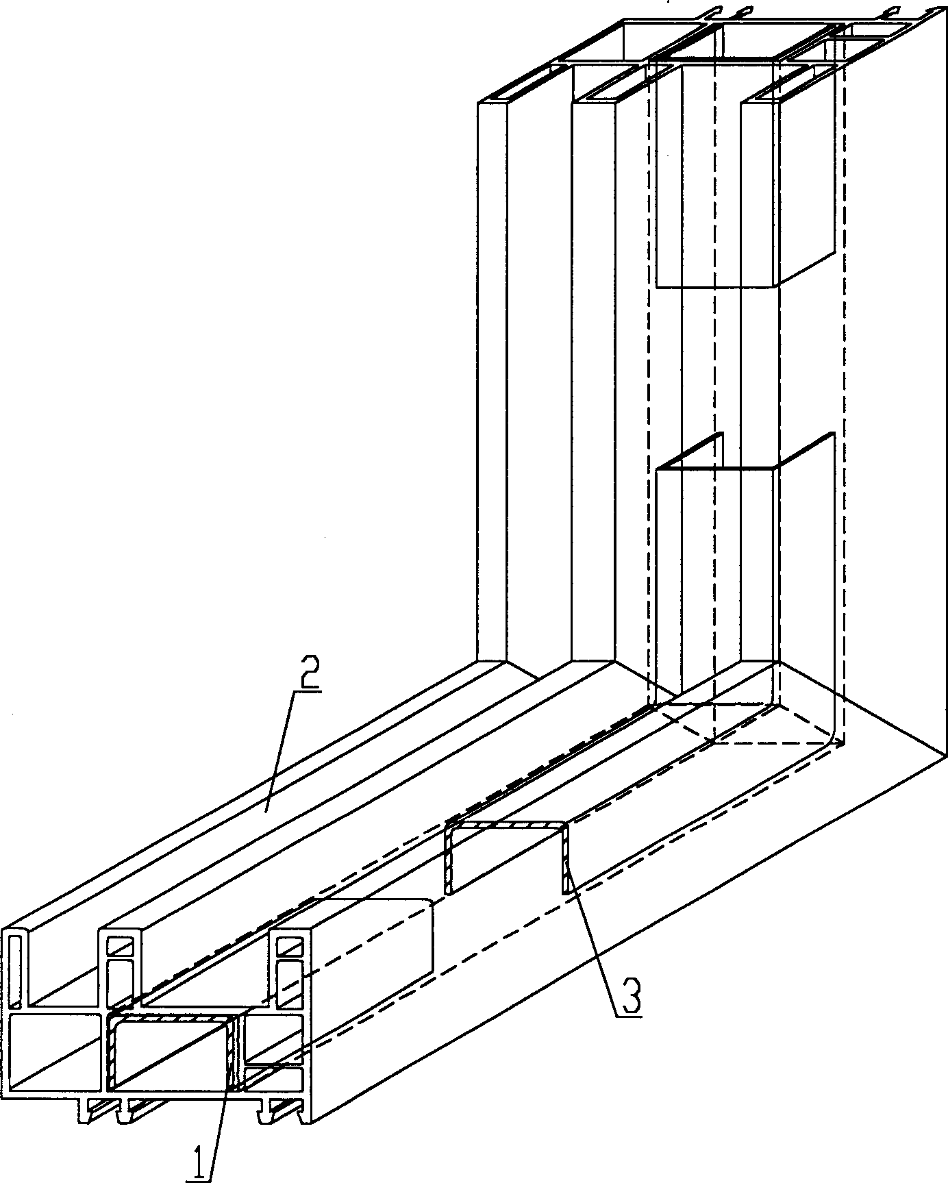 Method for joining conner parts of plastic steel doors and windows