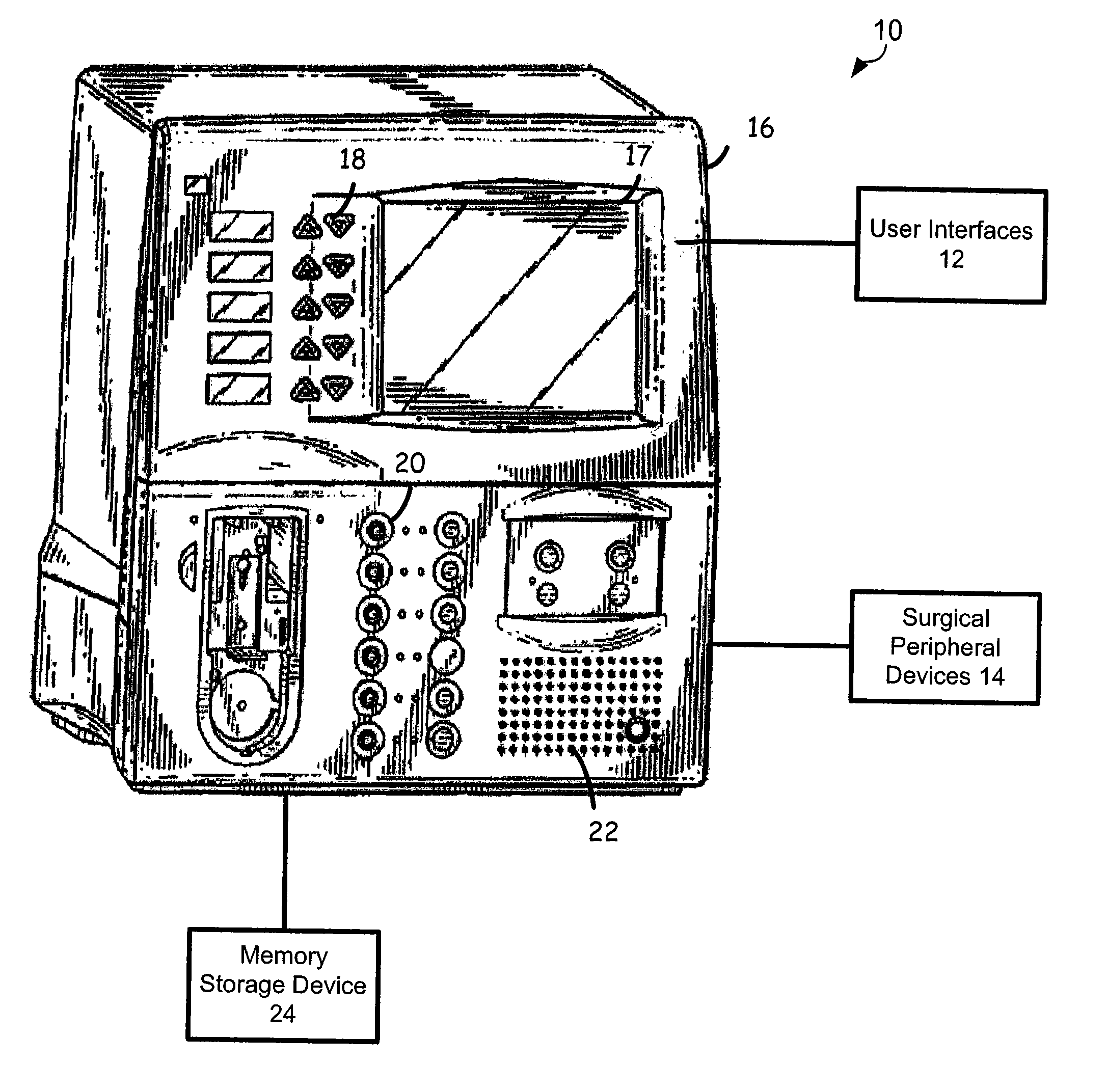 Surgical console operable to playback multimedia content