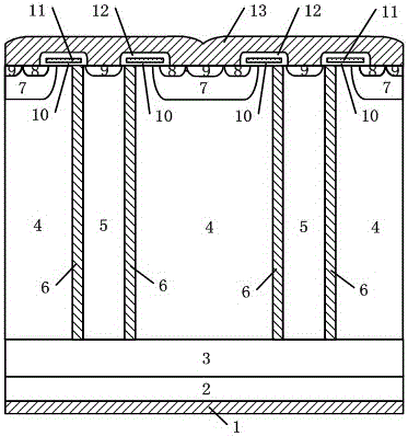 A p-type insulated gate bipolar transistor structure