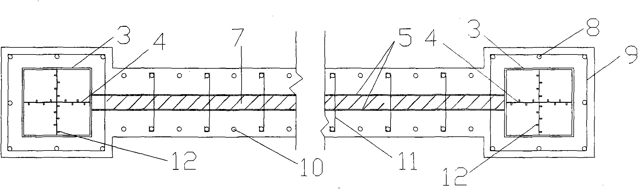 Internal division type laminated column frame-bilayer steel plate concrete combined shear wall and manufacturing method thereof