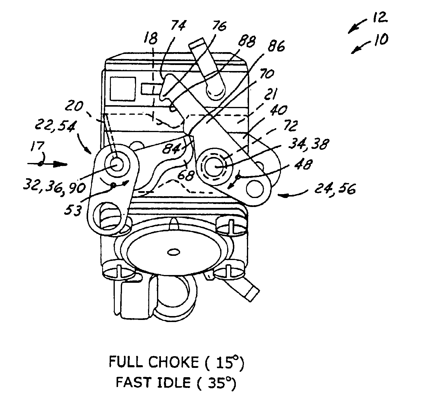 Self-relieving choke starting system for a combustion engine carburetor