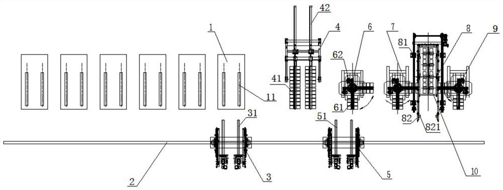 Automatic cylinder falling system and using method thereof