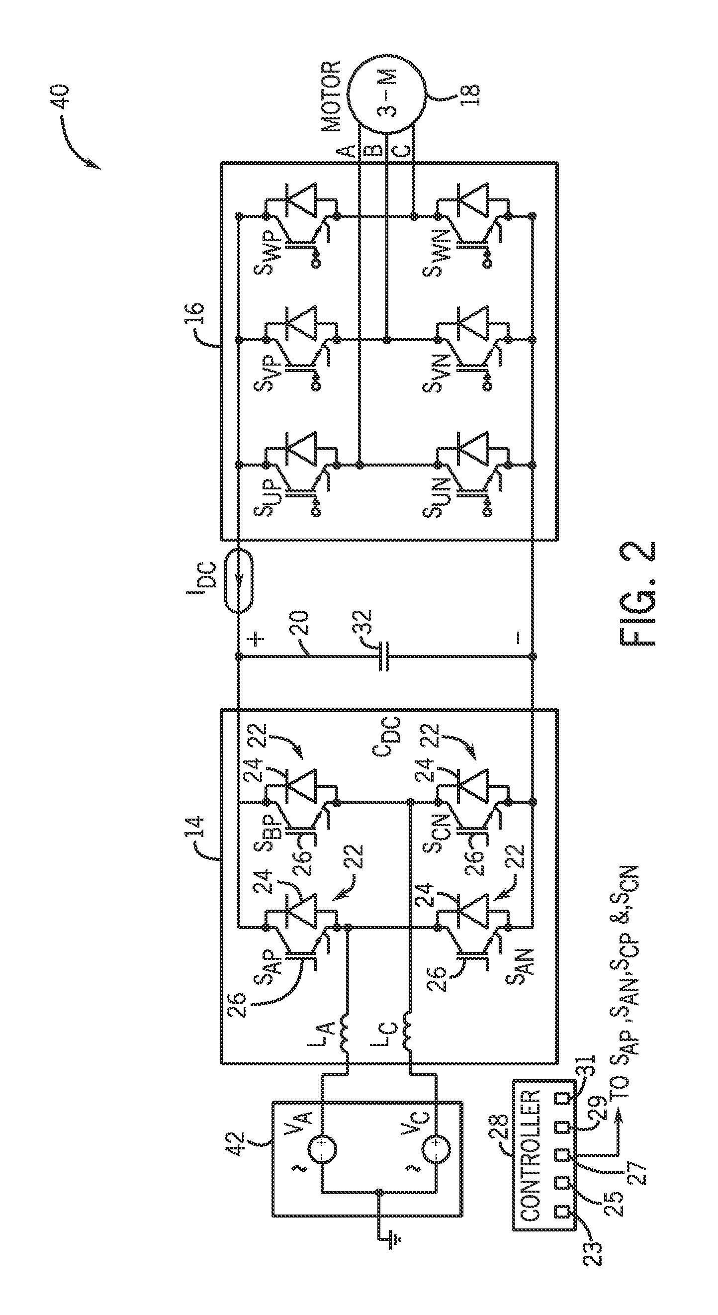 Single phase operation of a three-phase drive system