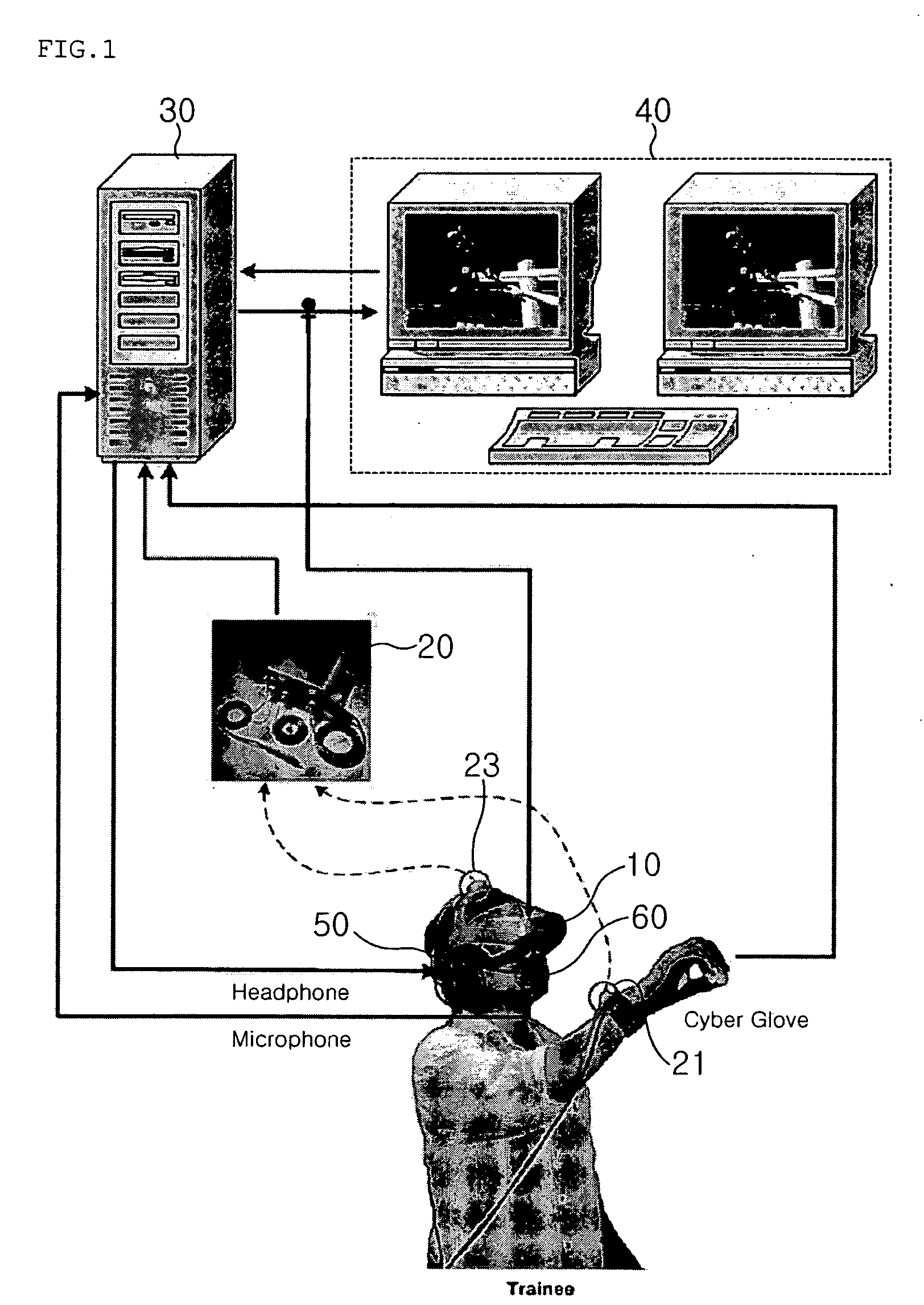 Immersion-type live-line work training system and method
