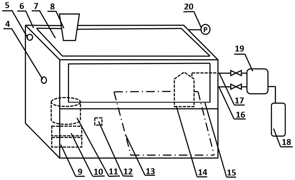 High-temperature sodium combustion reaction experimental device