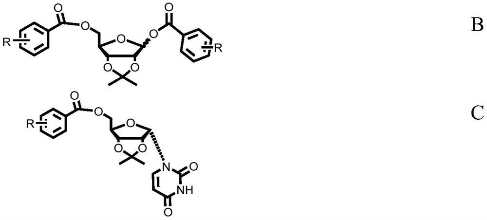 Preparation method of α-uridine nucleoside