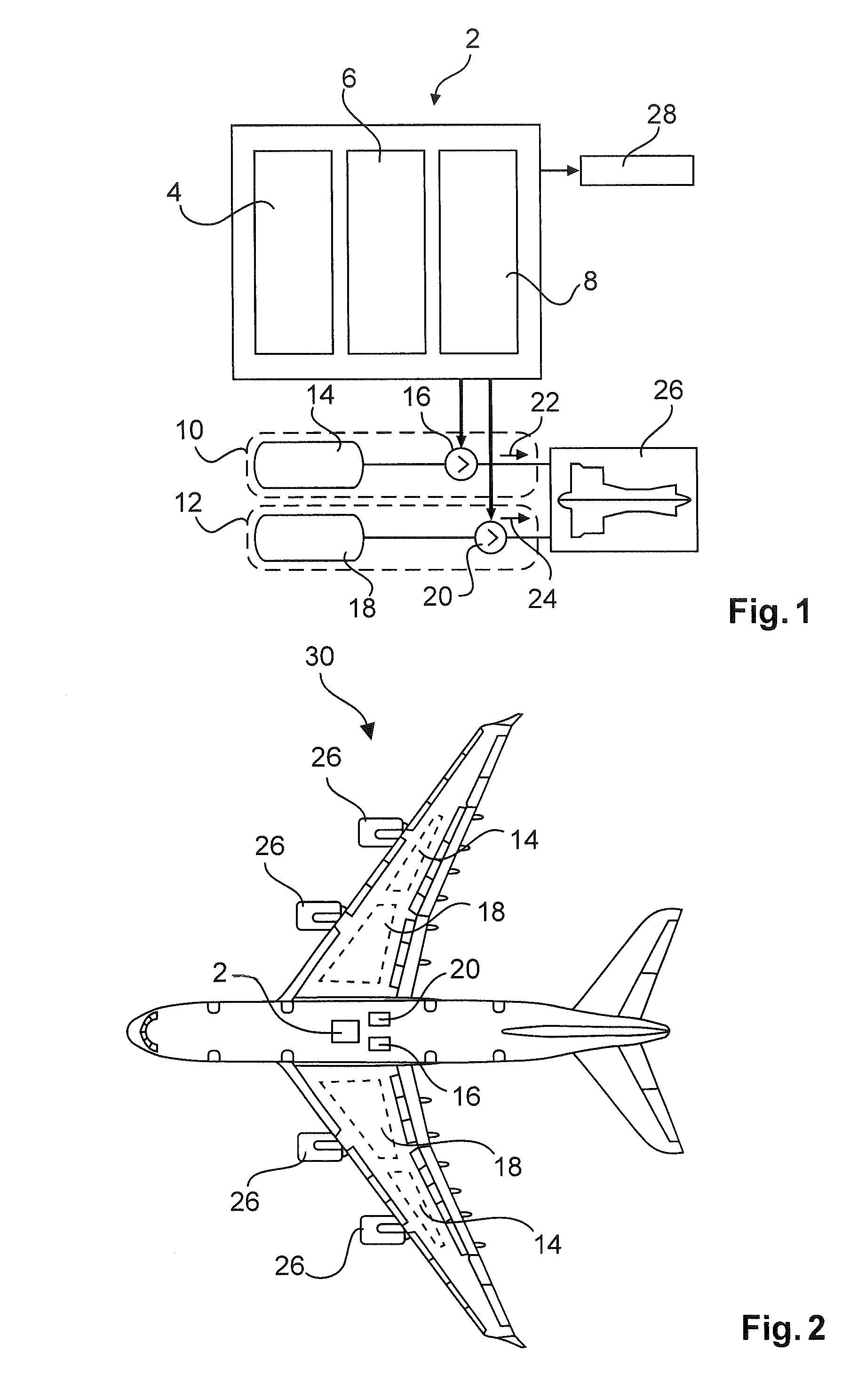 Control unit and method for controlling the supply of a vehicle with multiple fuels