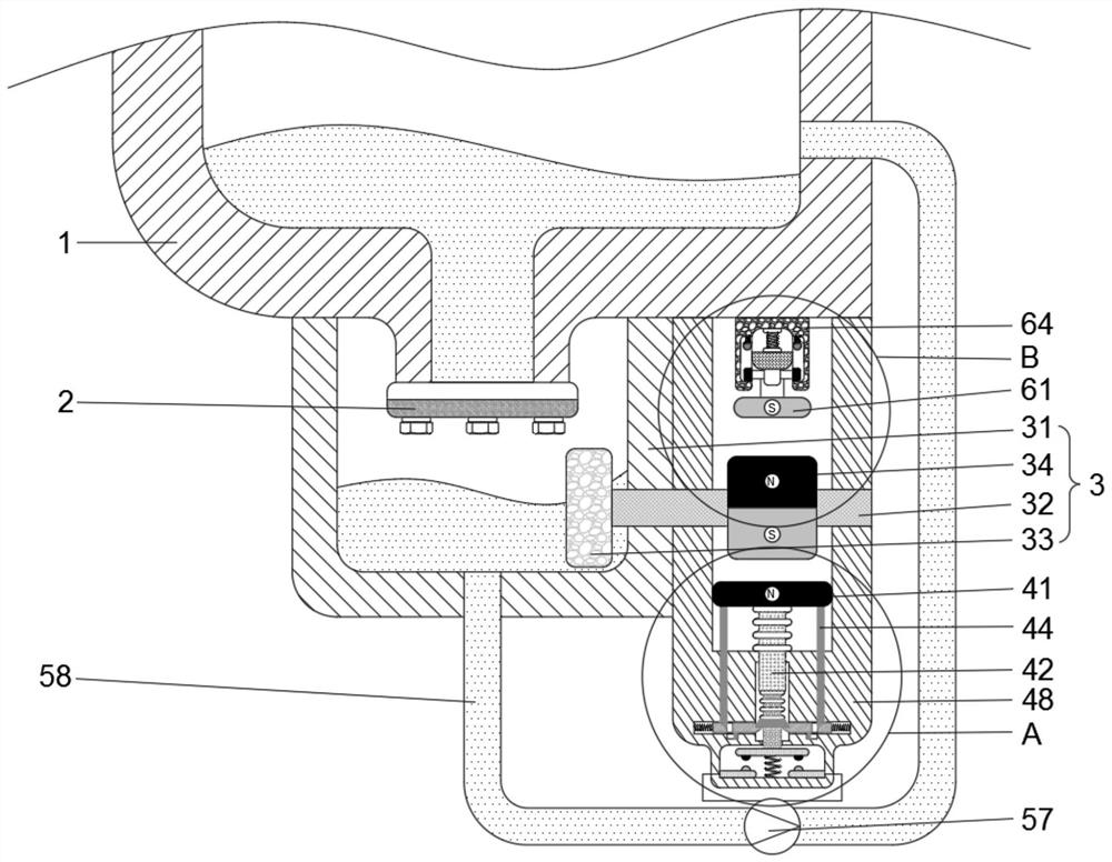 Environment-friendly auxiliary device with function of preventing size leakage of size tank and used for sizing machine