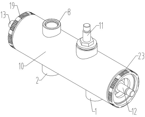 Large-flow detachable and washable thermostatic valve