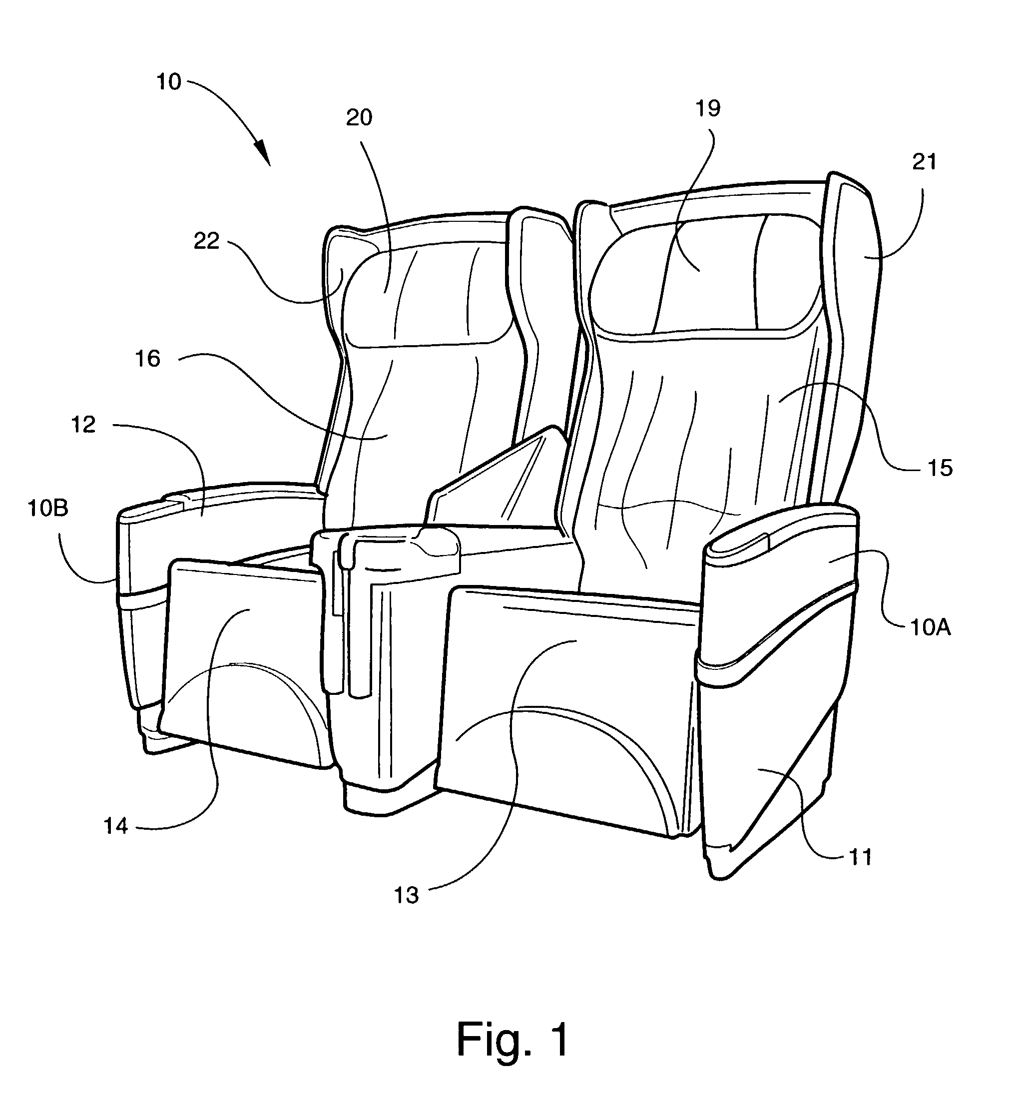 Passenger seat with privacy shell