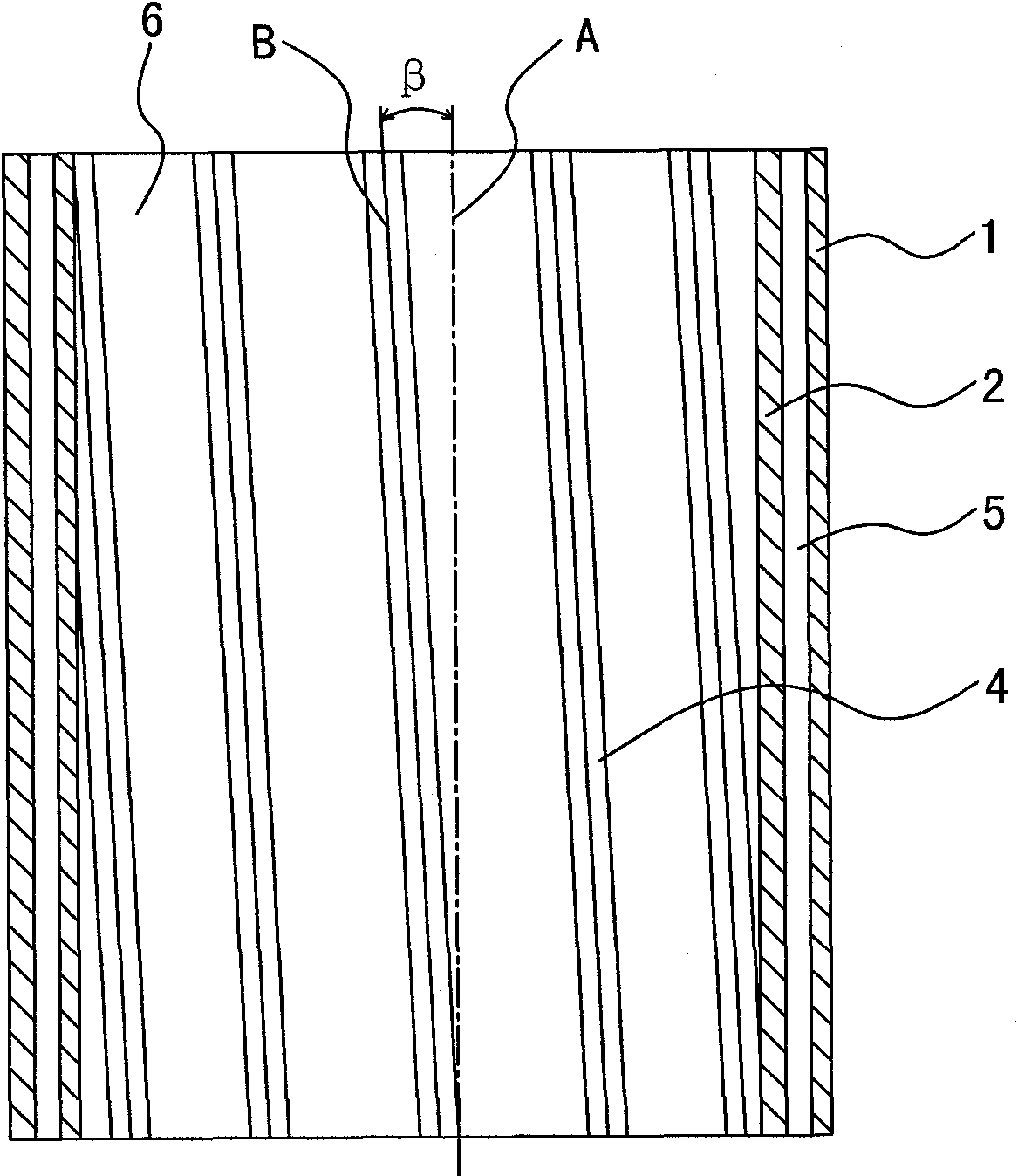 Oblique-straight helical water guide rib pipe and processing method thereof
