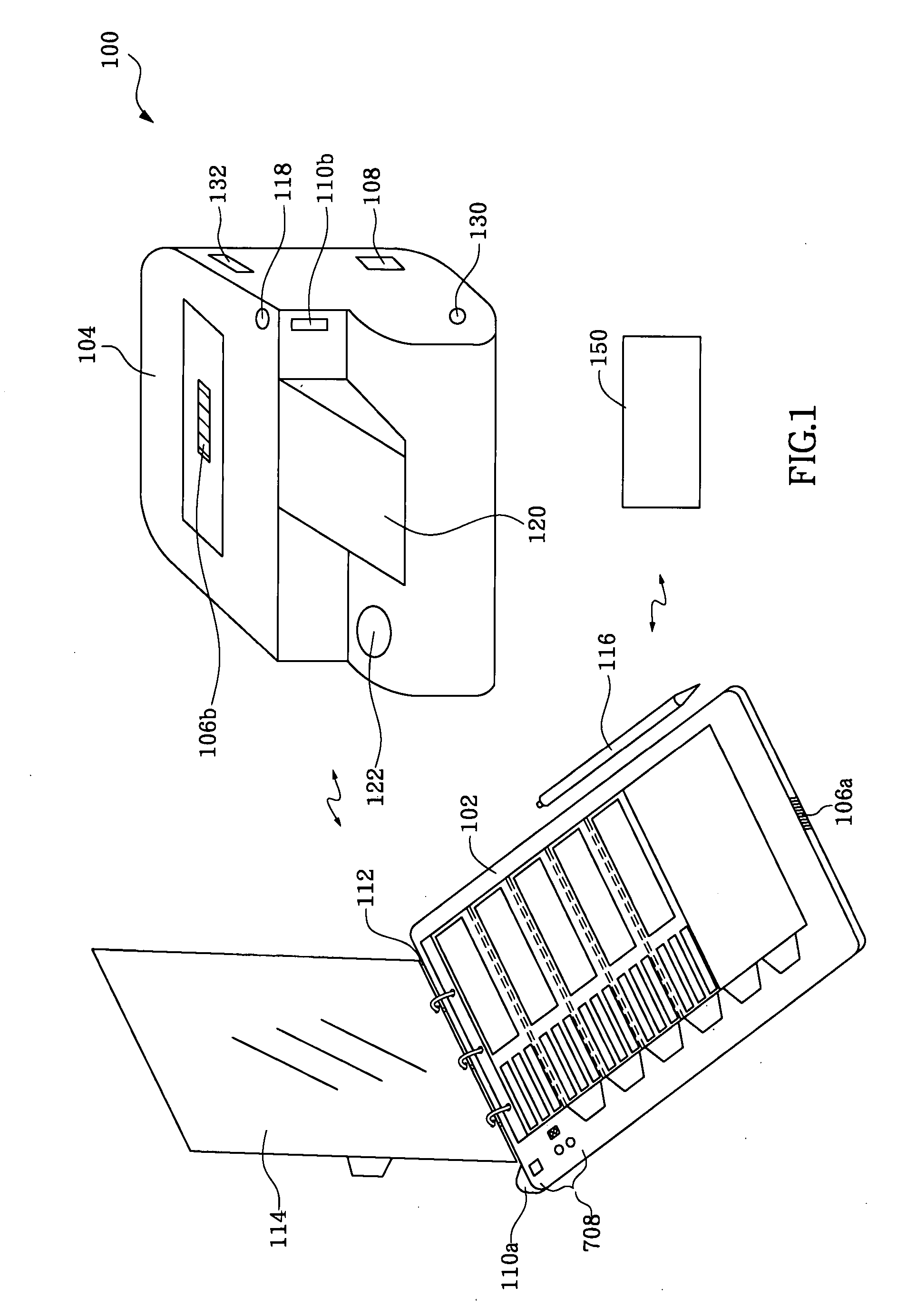 Wireless electronic menu device and ordering system containing the same device