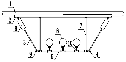 Damping connection device applied to indoor substation suspended GIS sleeve