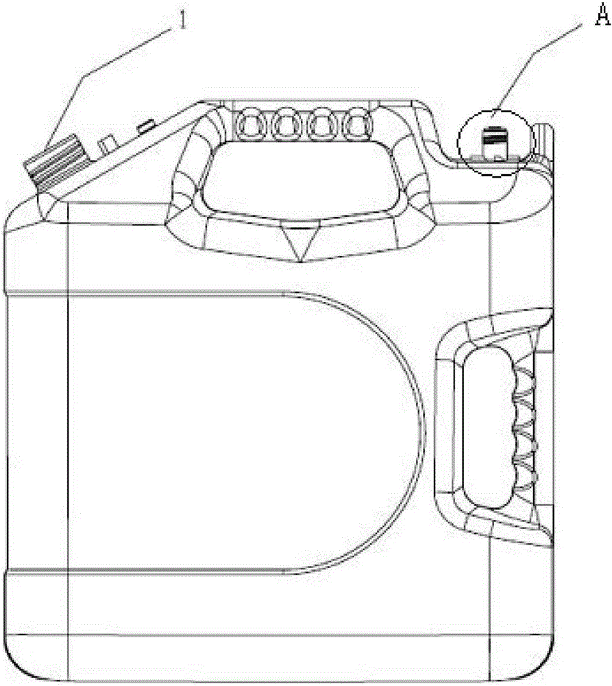 Dust prevention structure for venting port of portable fluorinated oil tank