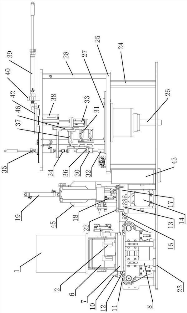 Station type bent pipe discharging and assembling device