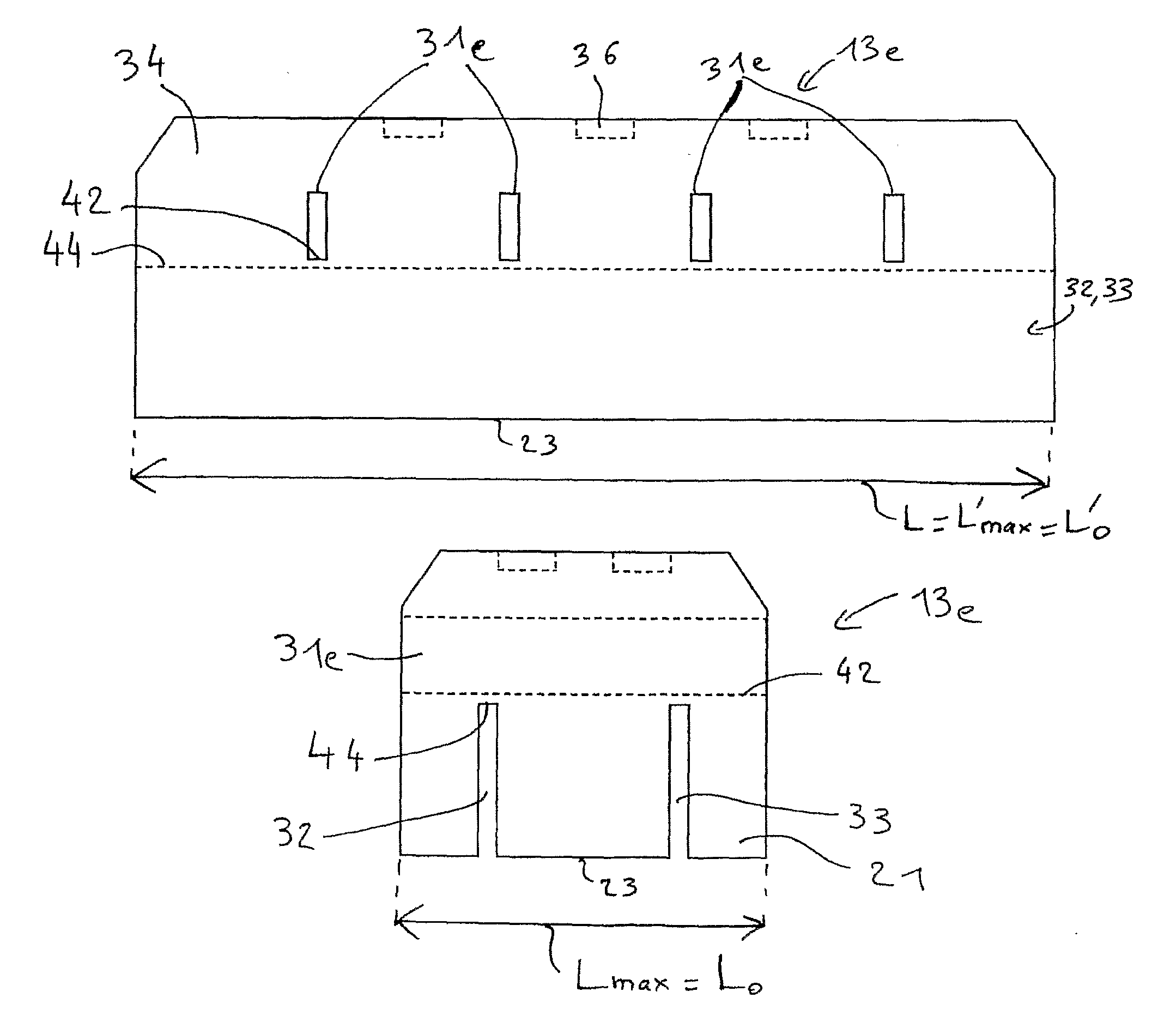 Grooved anode for electrolysis cell