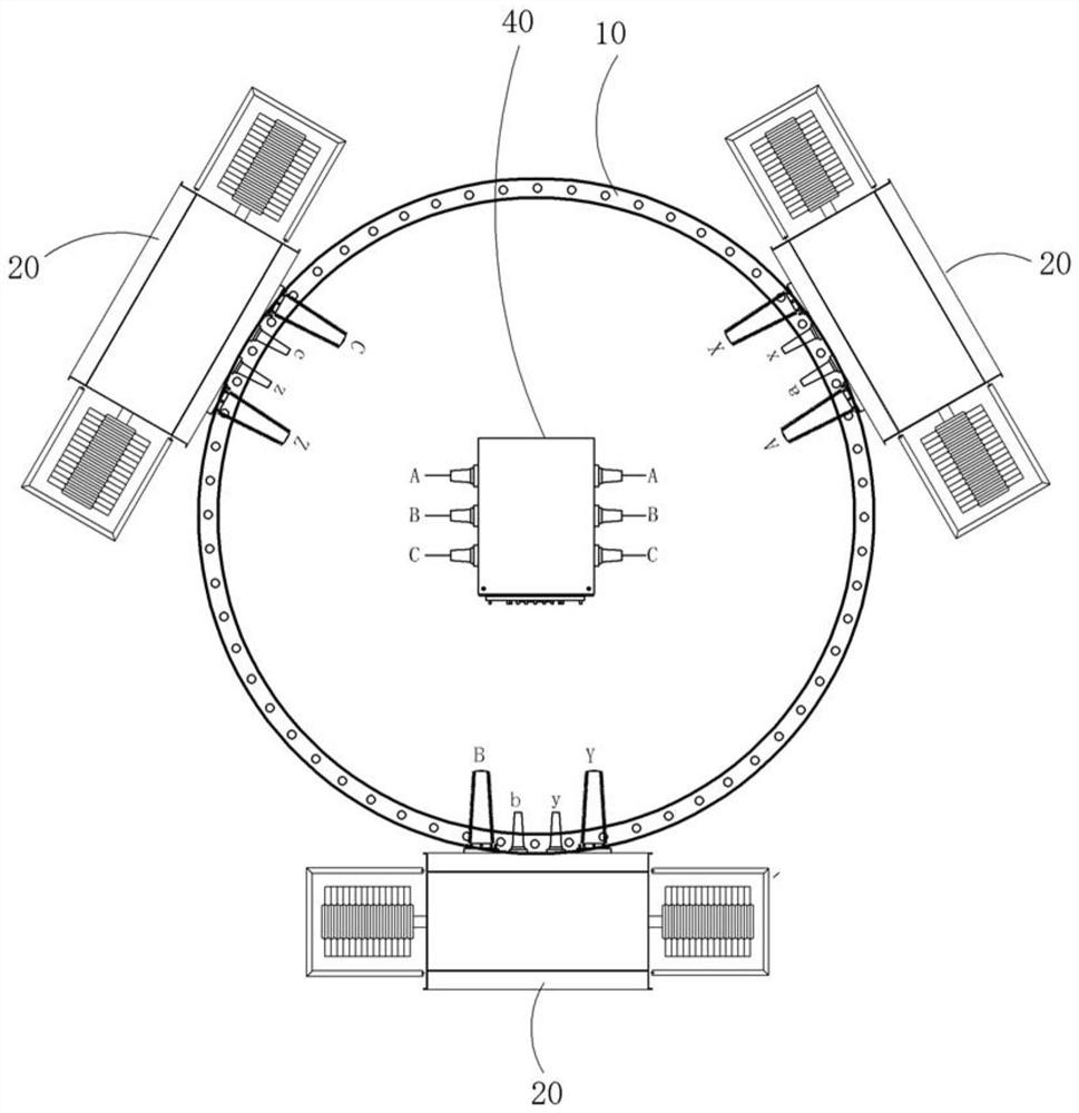 Combined transformer of wind generating set