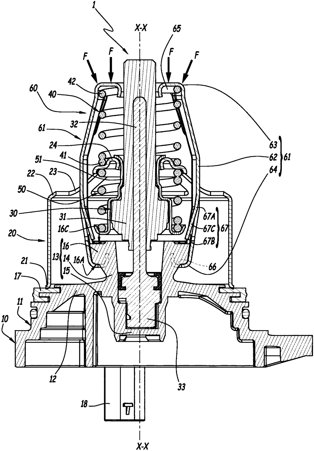 Thermostatic valve with sleeve