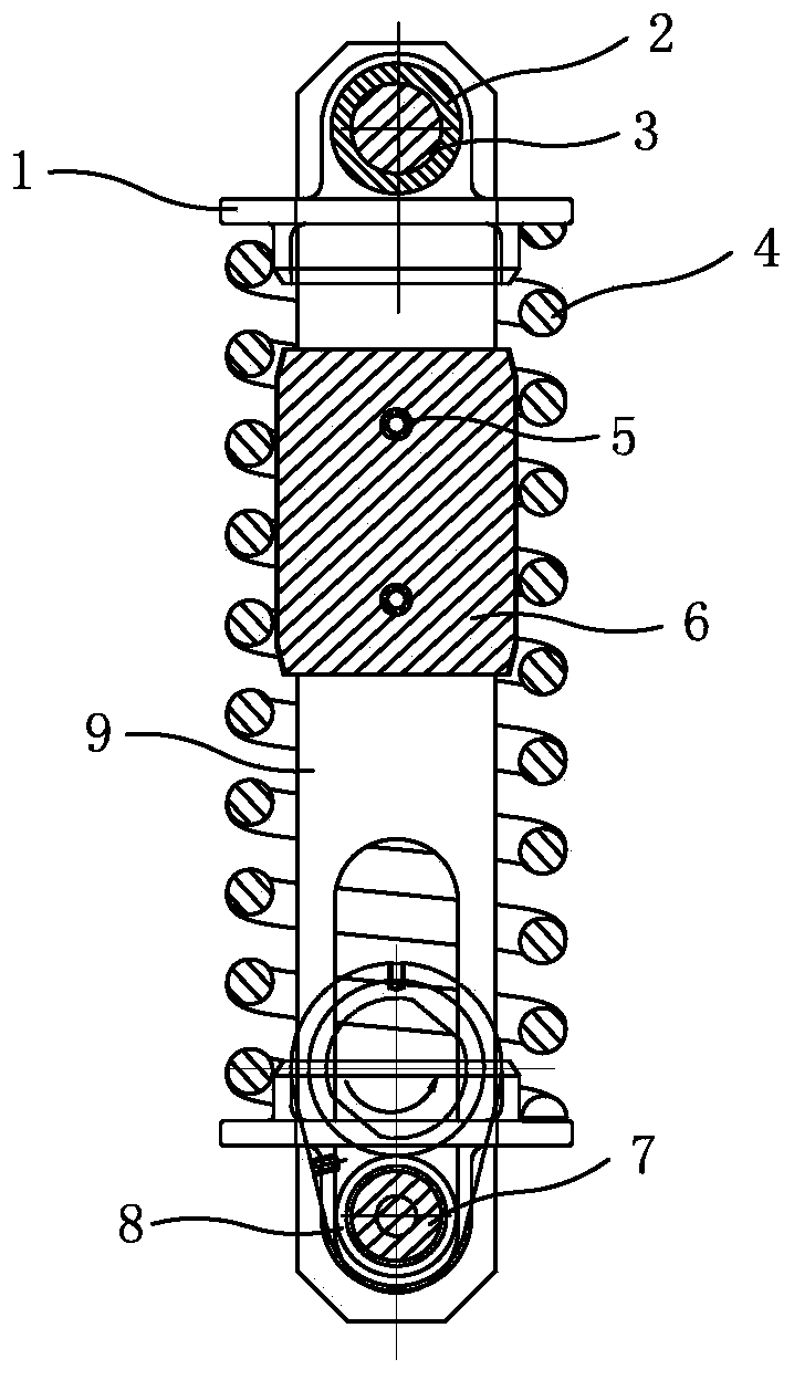 Spring operating mechanism closing spring residual energy absorption device