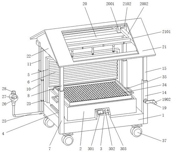 Rose soilless planting device and planting method thereof