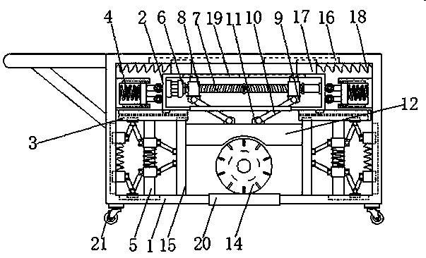 Road surface cutting machine with long service life