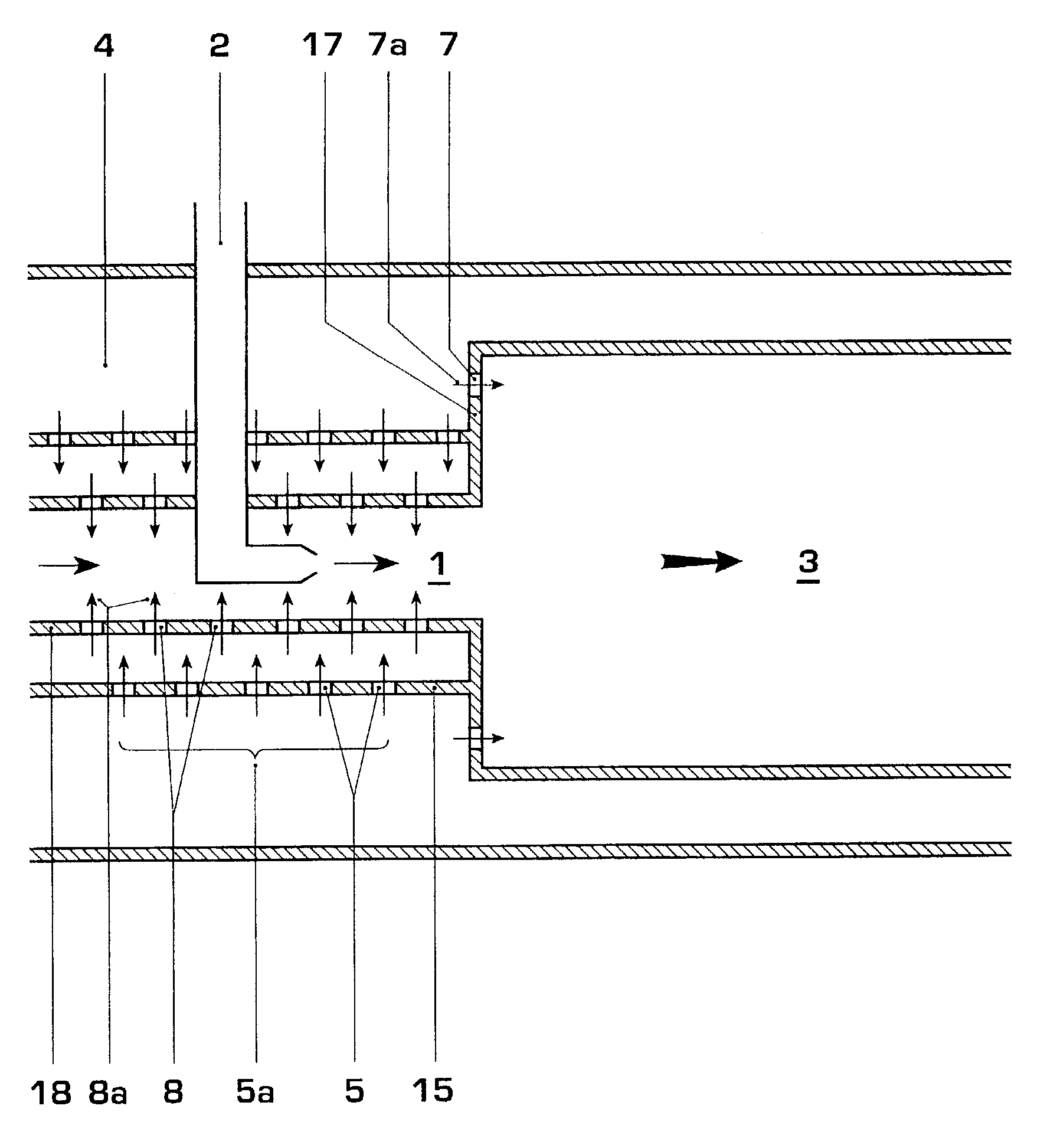 Reheat combustion system for a gas turbine