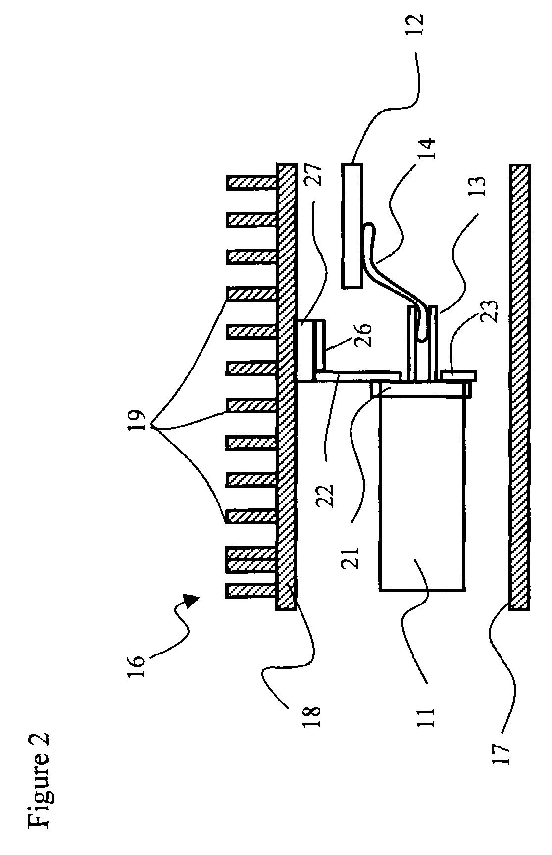 Heat sink tab for optical sub-assembly
