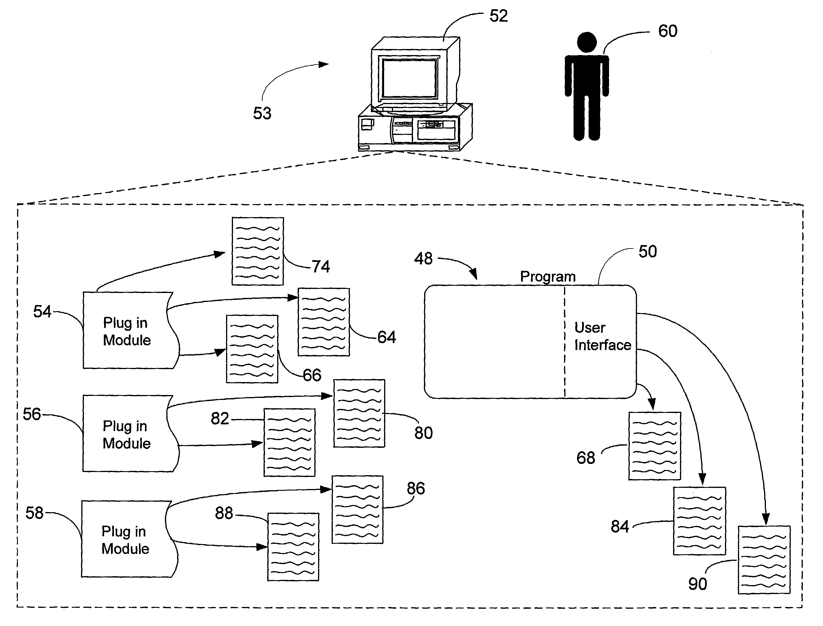 Method and system for displaying information on a user interface