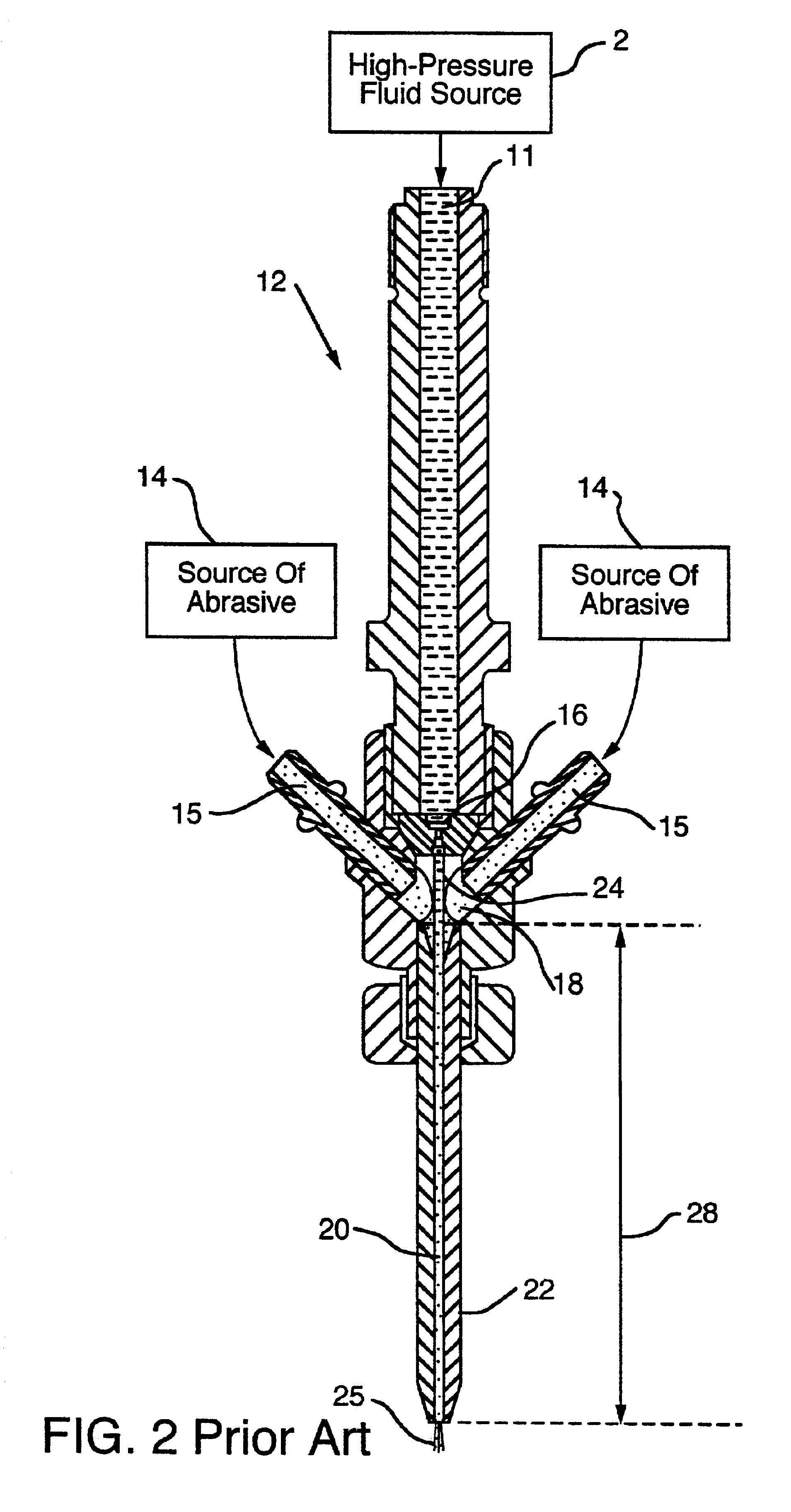 Method of making an abrasive water jet with superhard materials