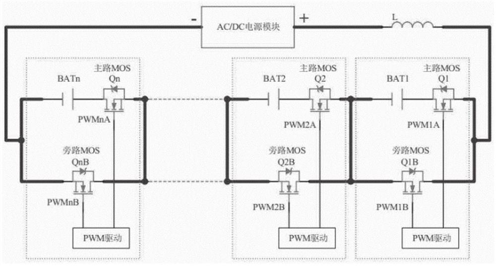 Series formation constant-voltage charging circuit