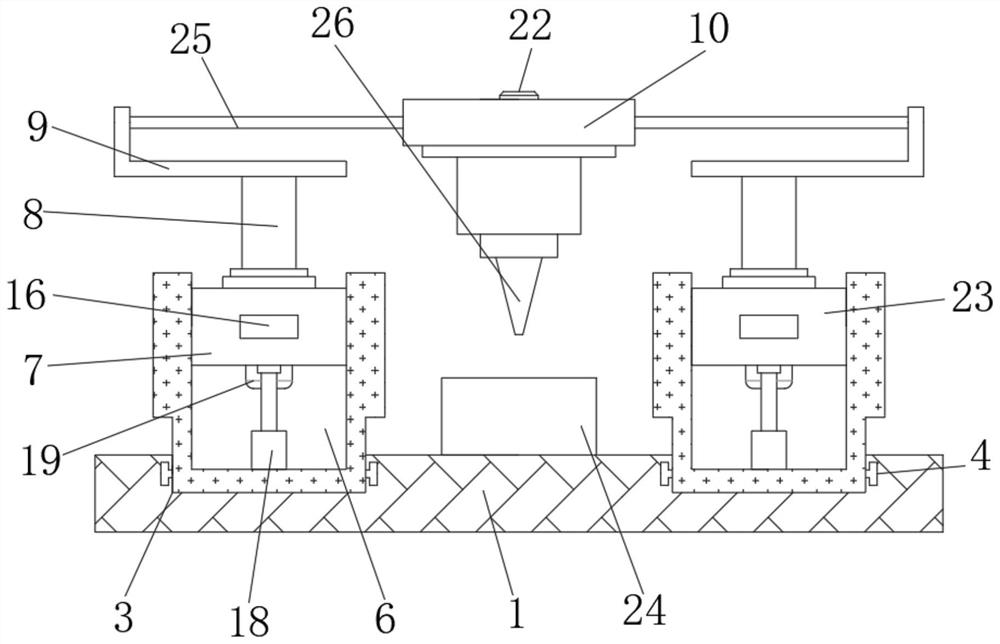 A numerical control machining drilling tool that can adjust the longitudinal height on the x and y axes arbitrarily