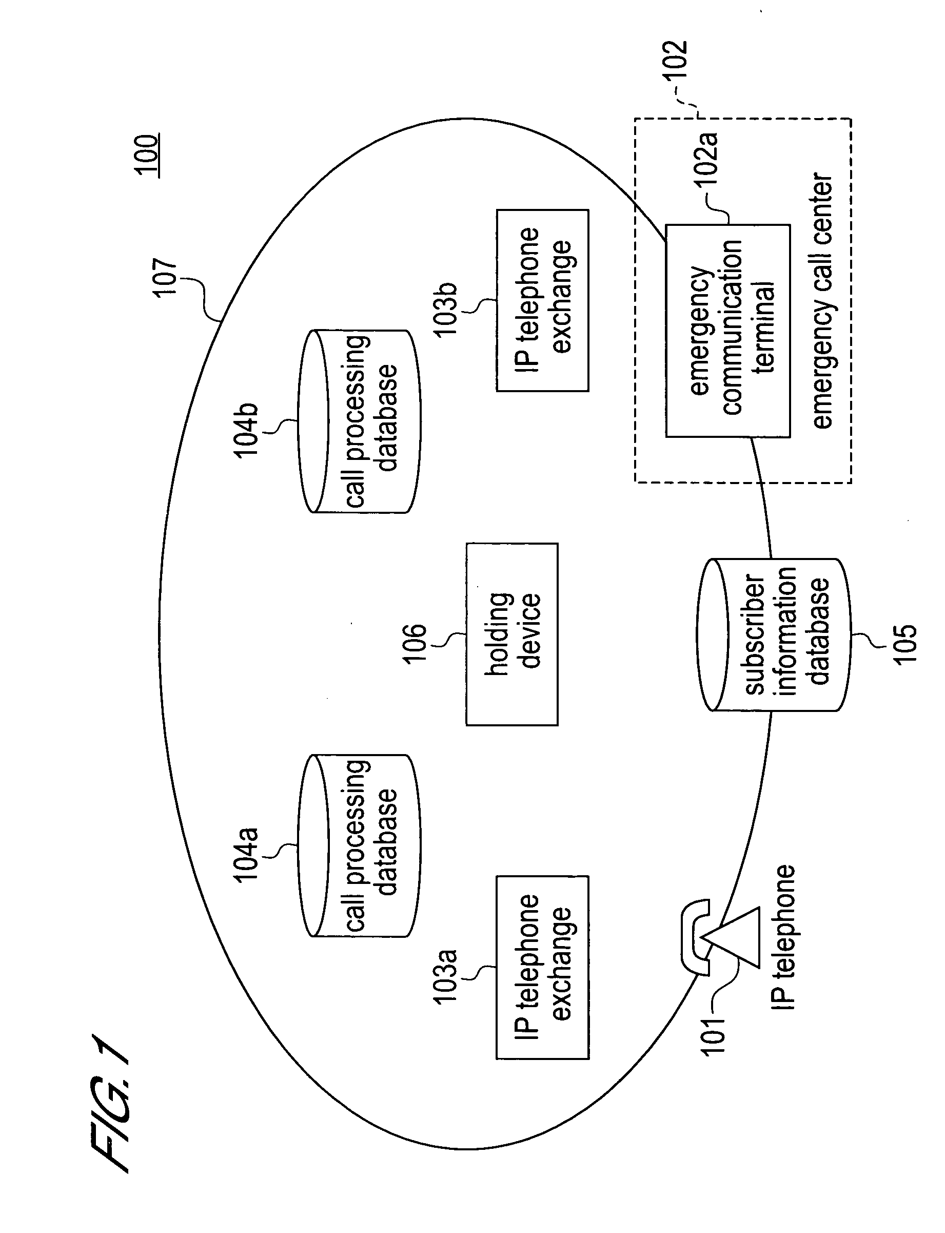 IP telephone system having a hold function and a callback function