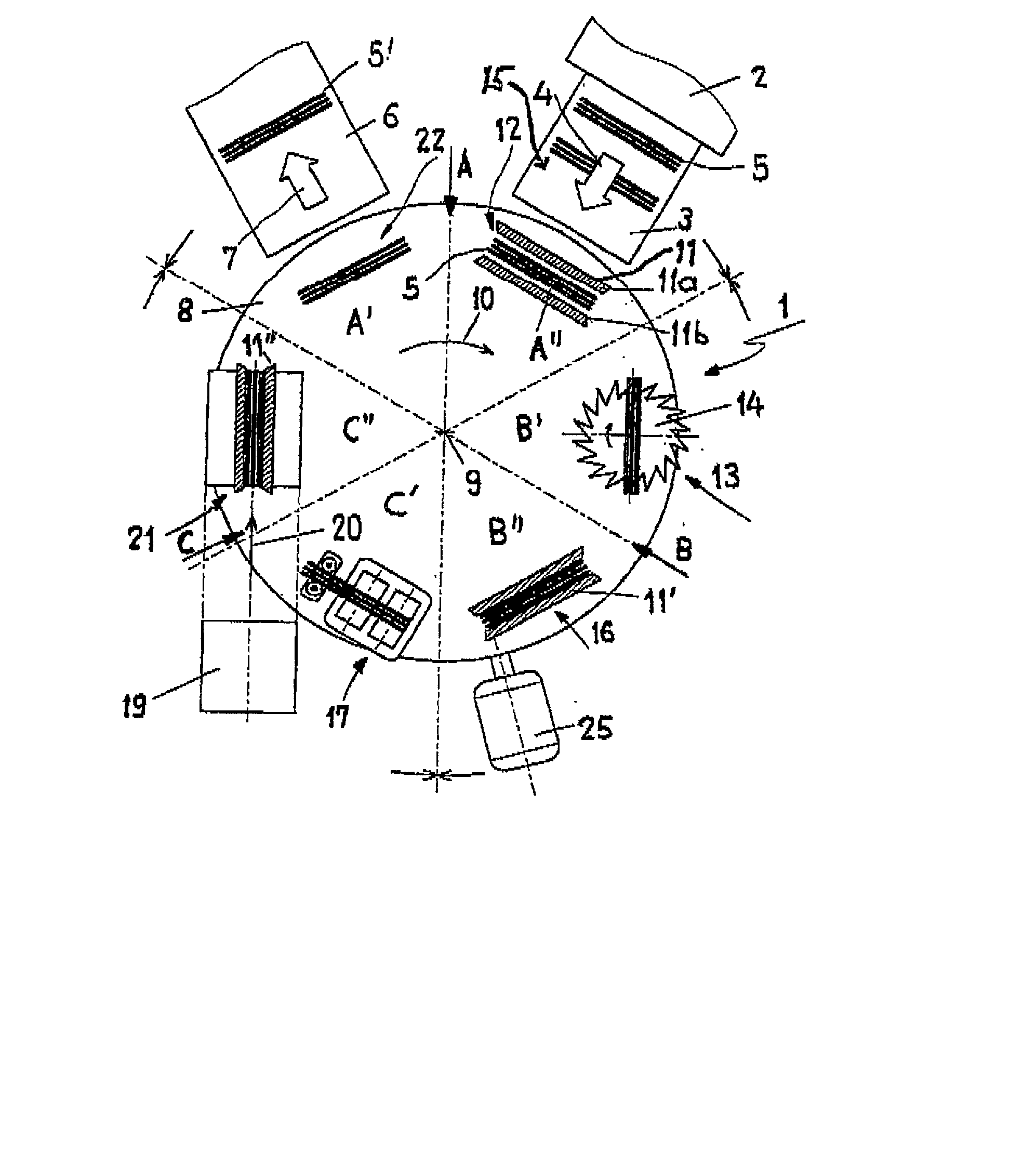 Arrangement for processing printed products