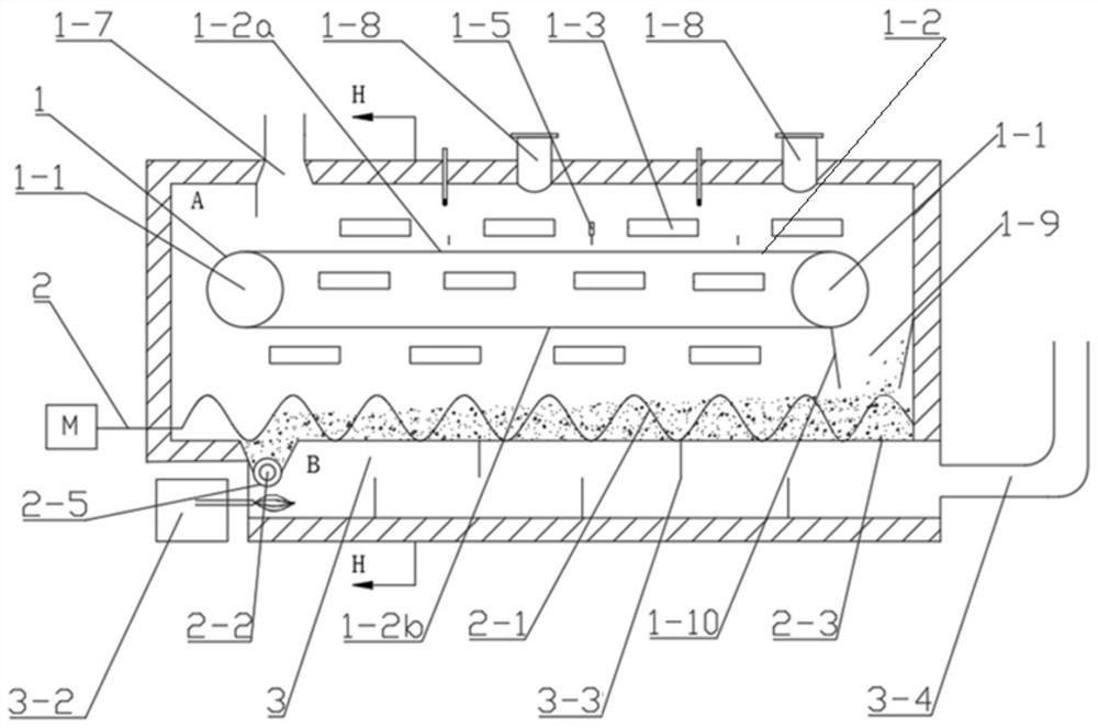 Two-stage oily sludge pyrolysis reaction device