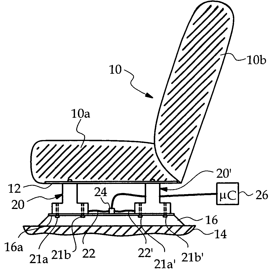 Frame-based occupant weight estimation load cell with ball-actuated force sensor