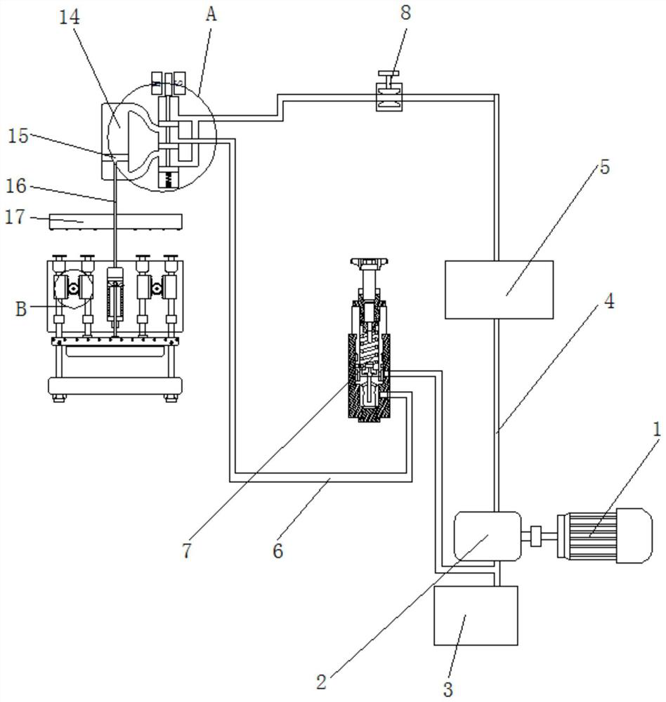Hydraulic transmission open bag sealing device based on hydraulic valve control