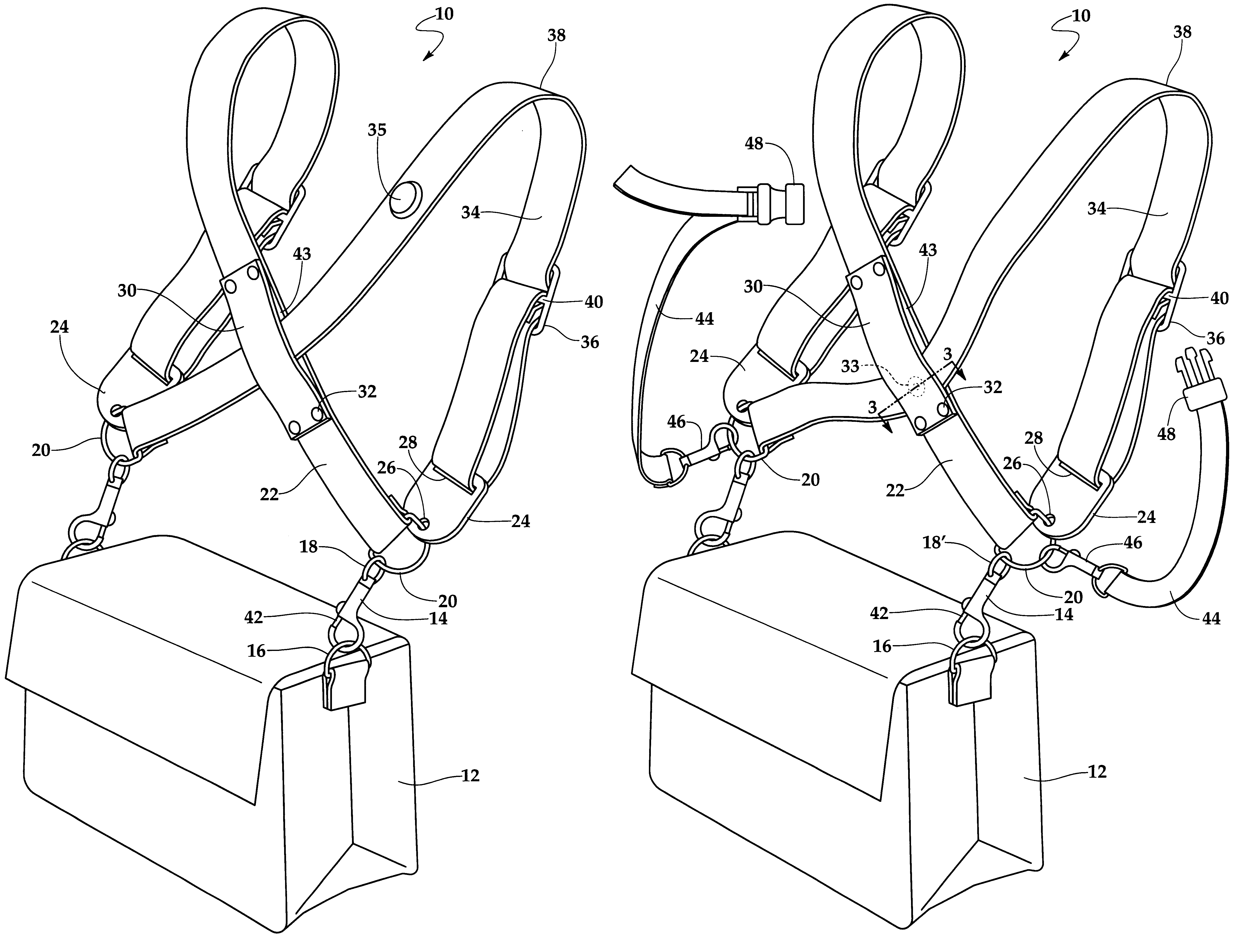 Dual strap system for conversion of bags to backpacks